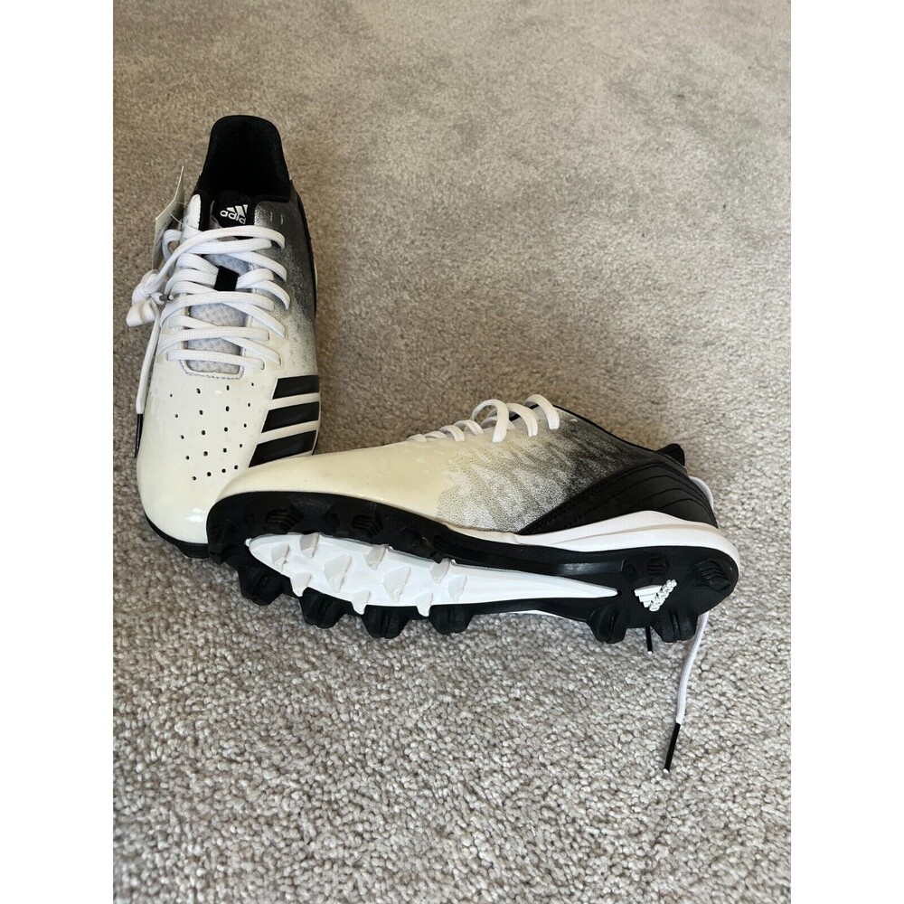 Adidas Men's Baseball Cleats White & Black Icon 4 Shoe Size 5 NEW w/ Tags